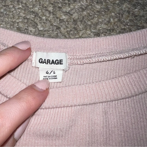 SOLD | Garage - Light Pink Ribbed Baby Tee - Large - Picture 3 of 3